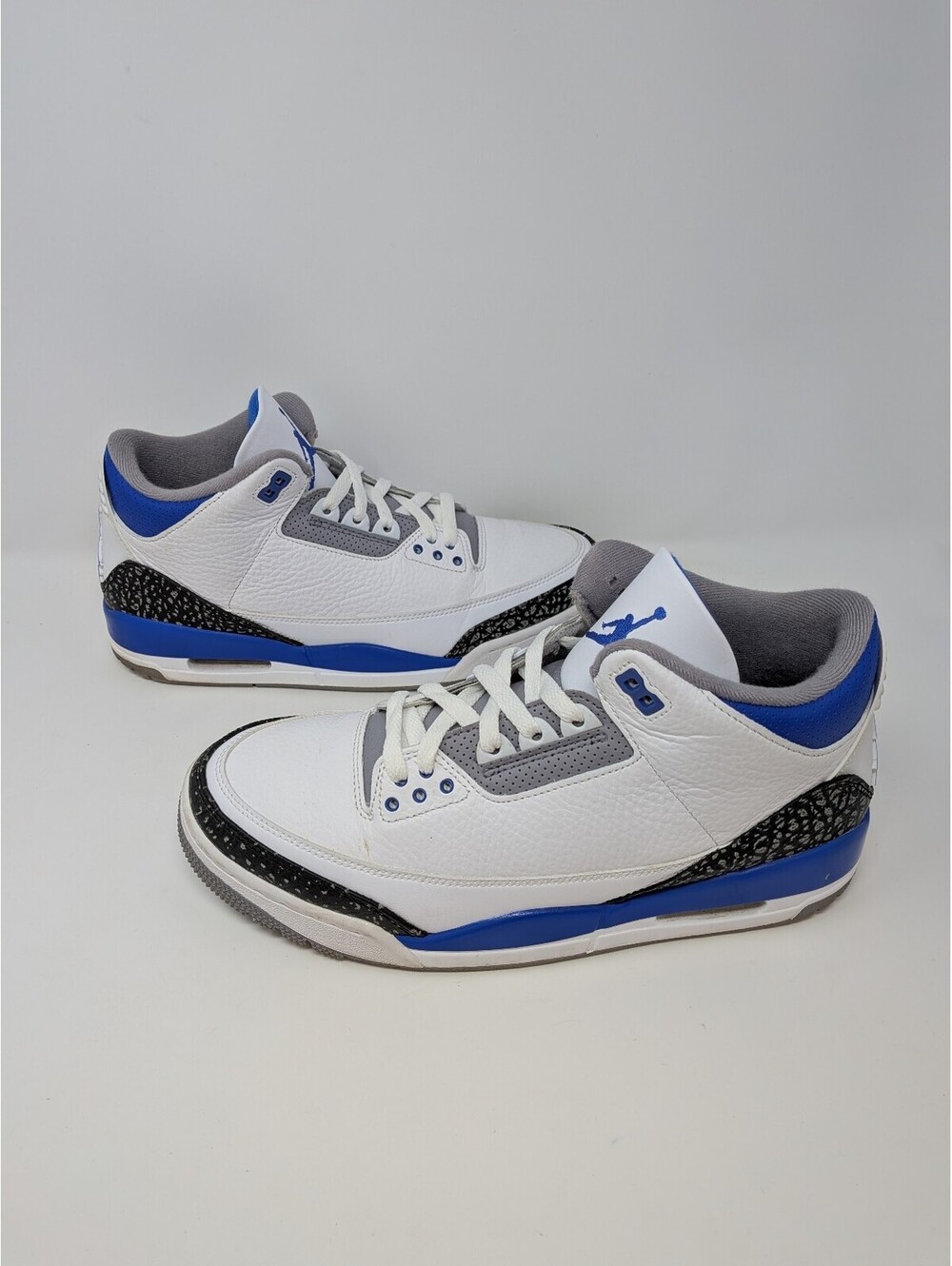 Air Jordan 3 Retro Racer Blue Men's Size 10 CT8532-145 White Black 2021